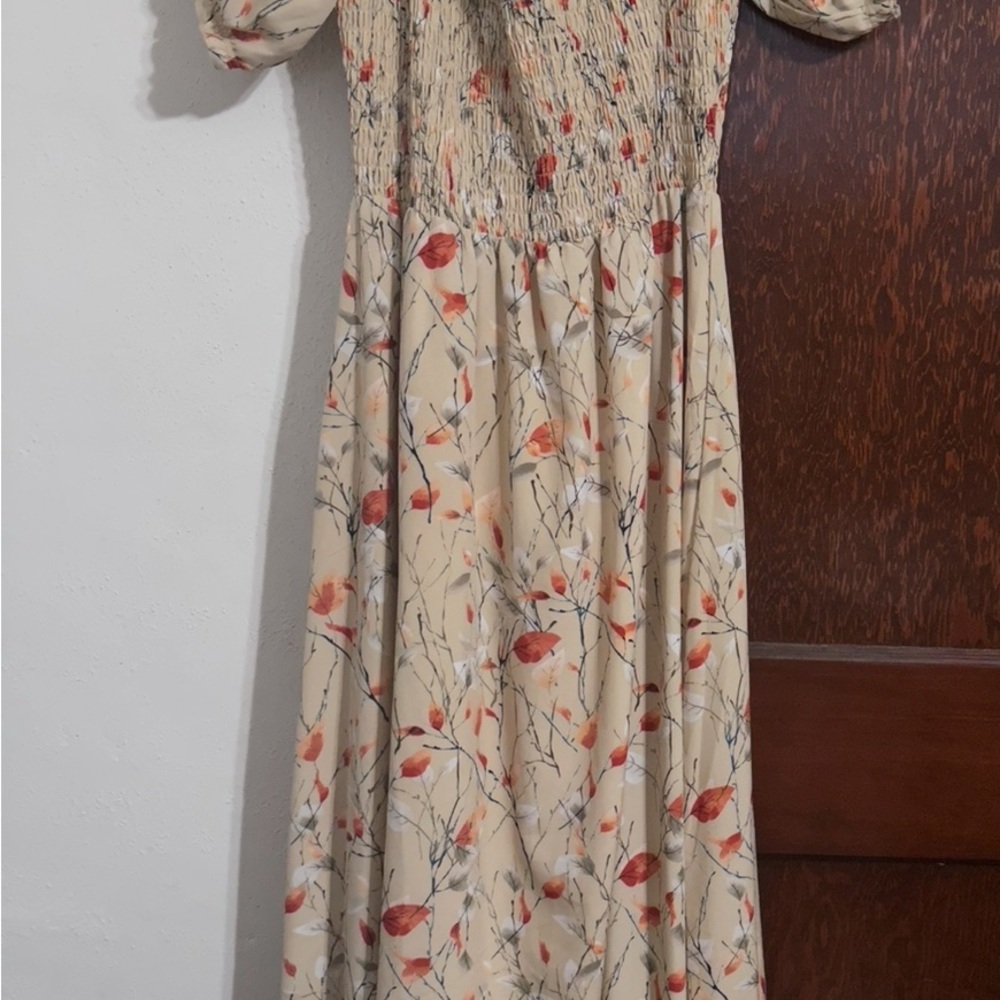 Baltic Born Cream Orange Smocked Sundress
